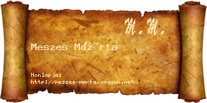 Meszes Márta névjegykártya