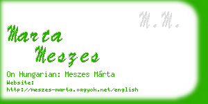 marta meszes business card
